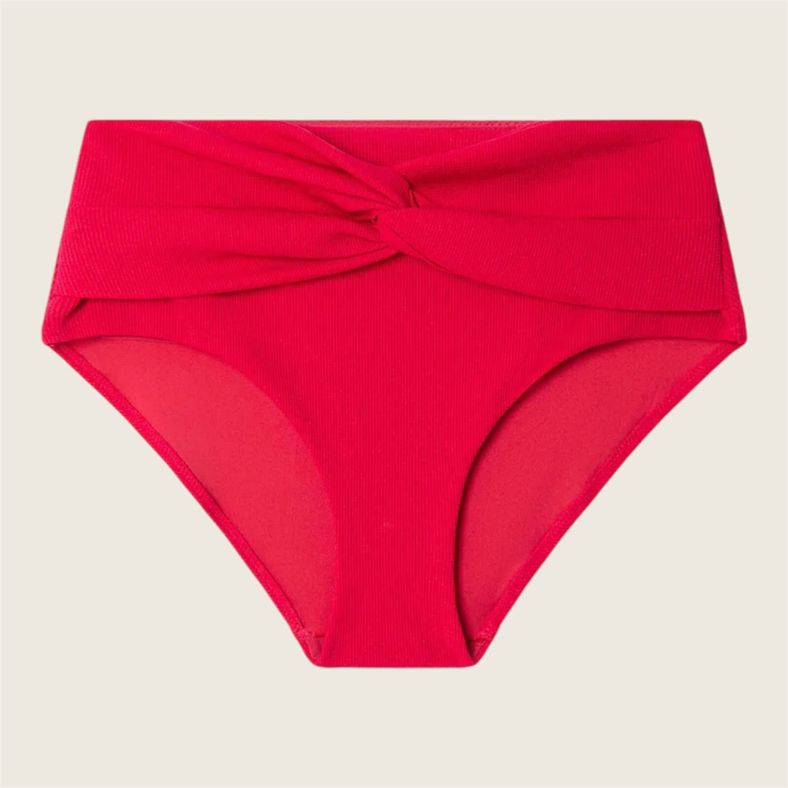 Slip bikini alto tessuto struttura