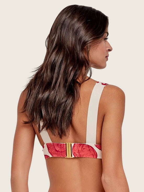 Top bikini triangolare con imbottitura rimovibile Flora