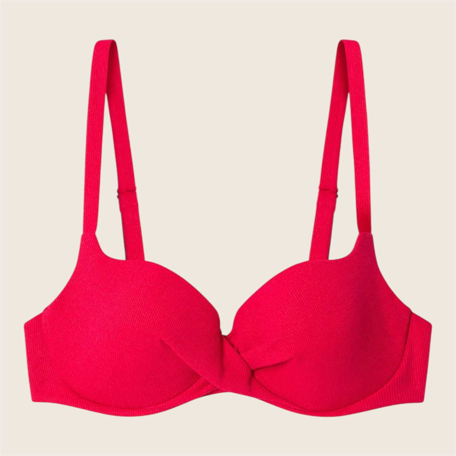 Top bikini in tessuto strutturato Lisa