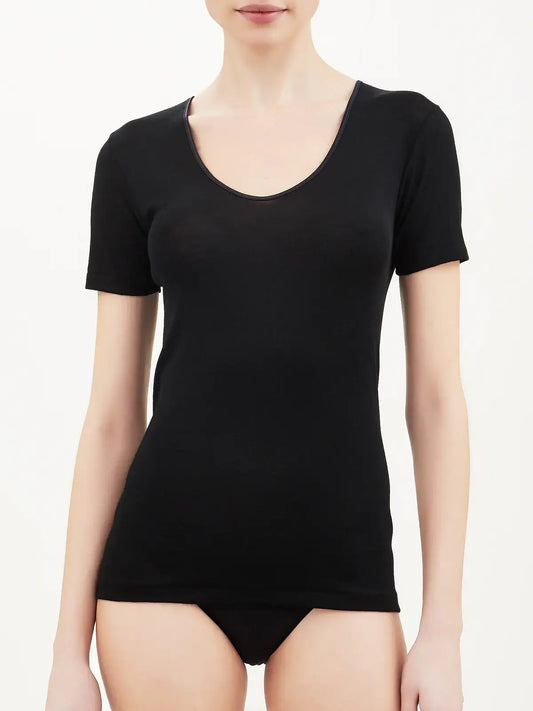 Maglia manica corta Lana Seta