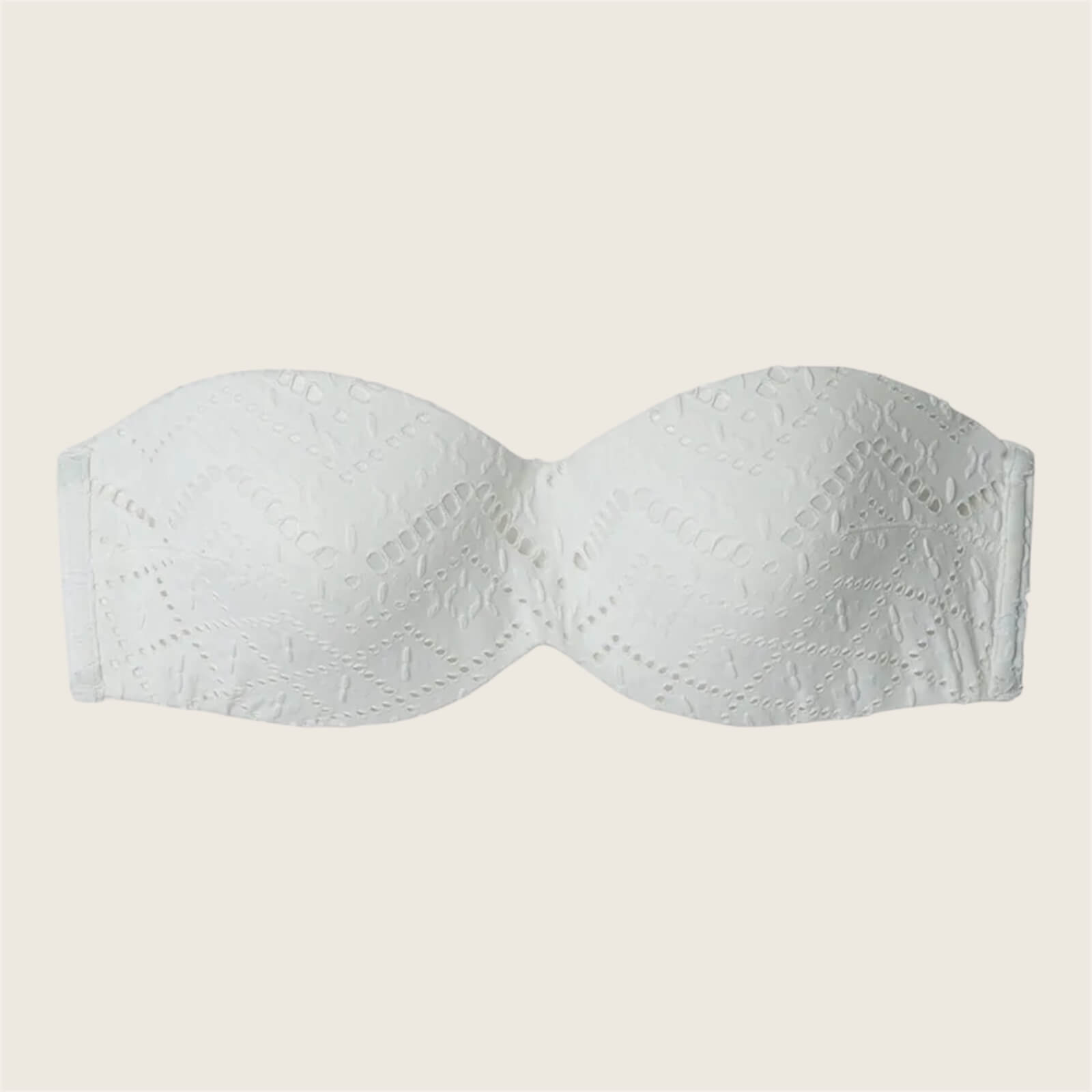 Top bikini bandeau ferretto silicone Bianca