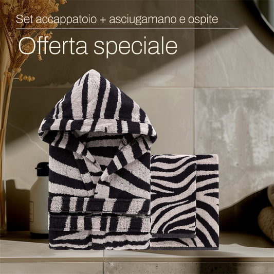 Set accappatoio + asciugamano e ospite Animalier
