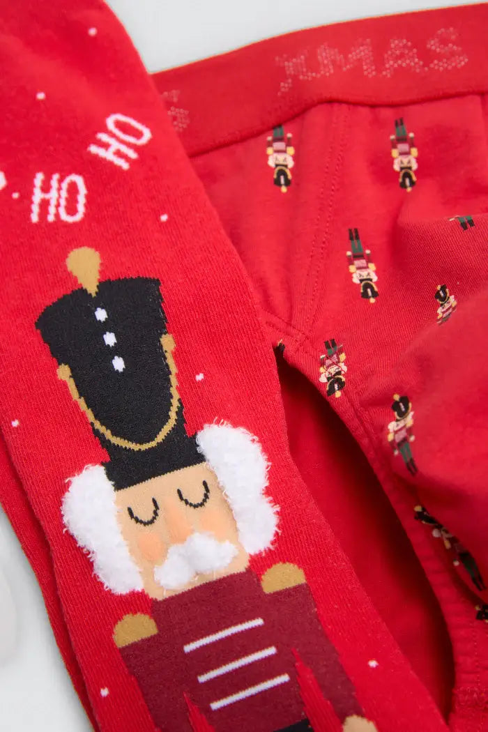 Confezione di calzini e slip natalizi