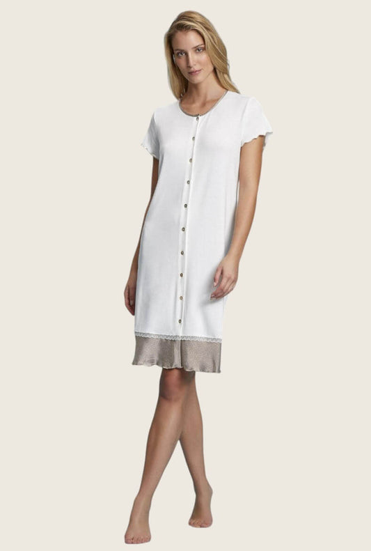 Camicia da notte manica corta aperta Andra