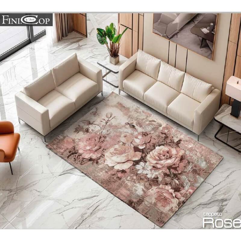 Tappeto velour Rose