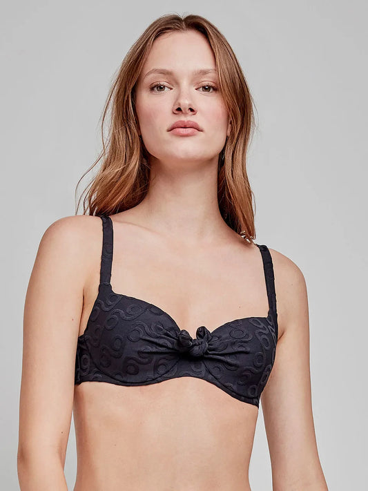 Top bikini con capacità stampa geometrica July